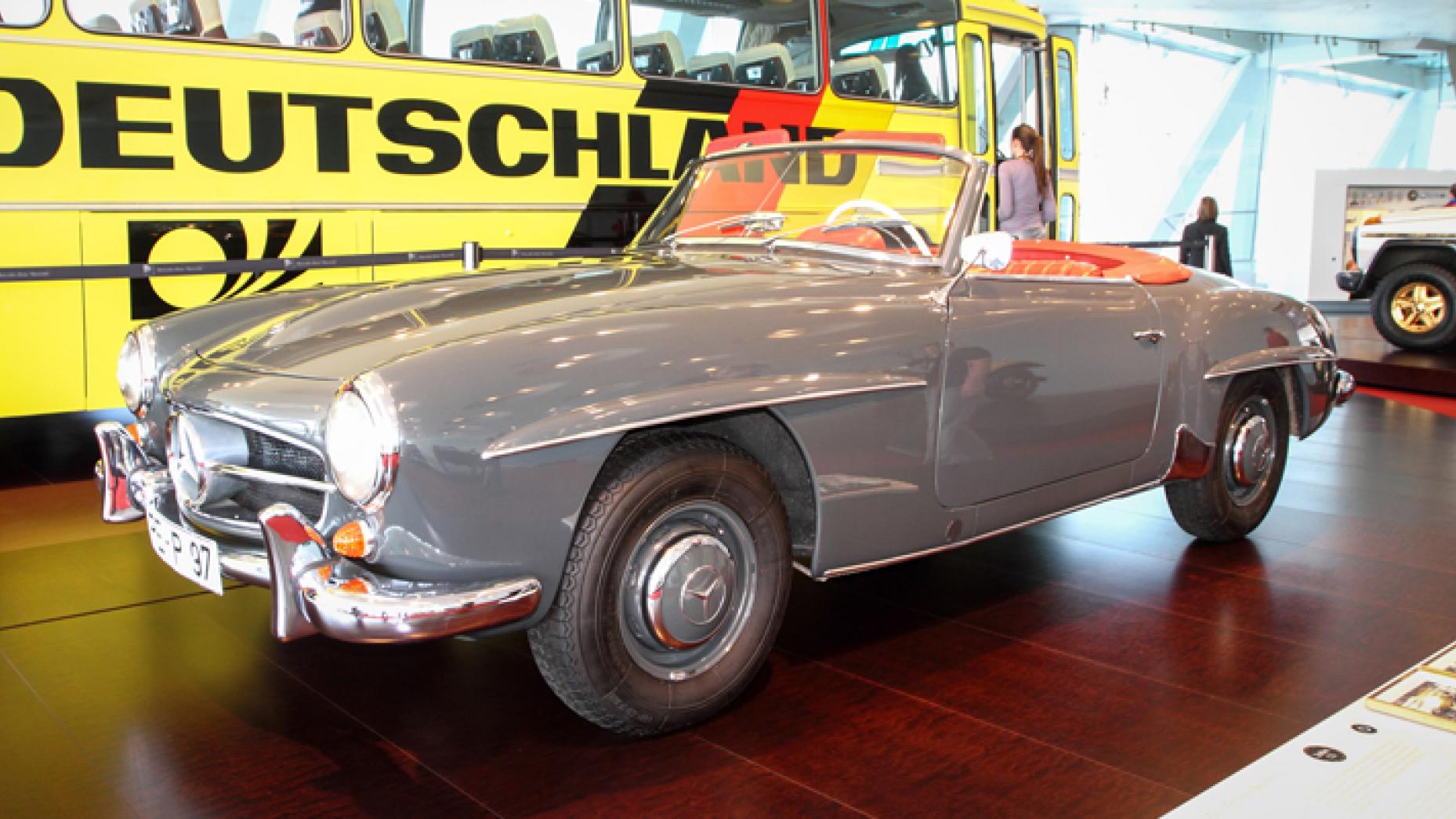 1958 MERCEDES-BENZ 190 SL: The little brother to the dreamboat that was the 300 SL was no less a car for it, counting Grace Kelly and Zsa Zsa Gabor among its clientele. A four-pot 1.8-litre petrol engine was nestled underneath, producing just over 100bhp.