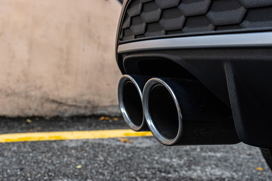 Audi S3 Sedan twin exhaust pipes