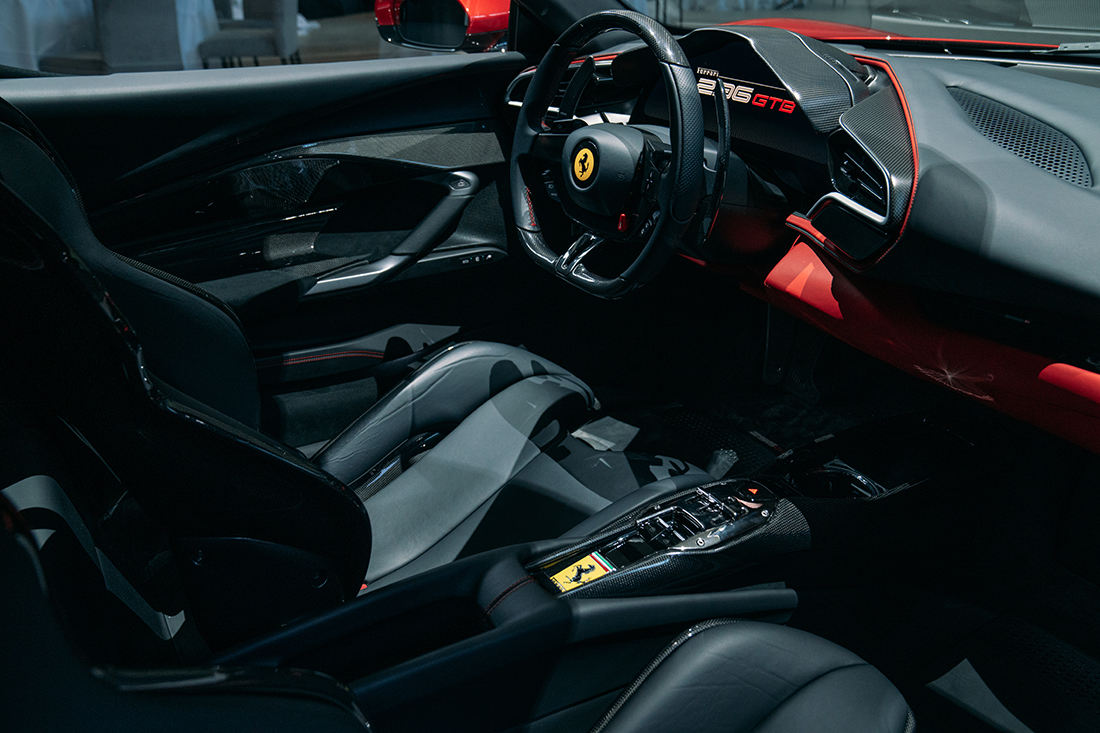 Ferrari 296 GTB Rosso Singapore Launch interior