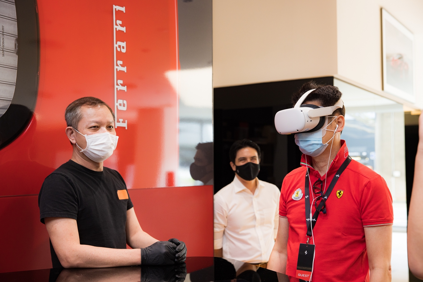 VR goggles transport you into the heart of the Ferrari factory in Maranello