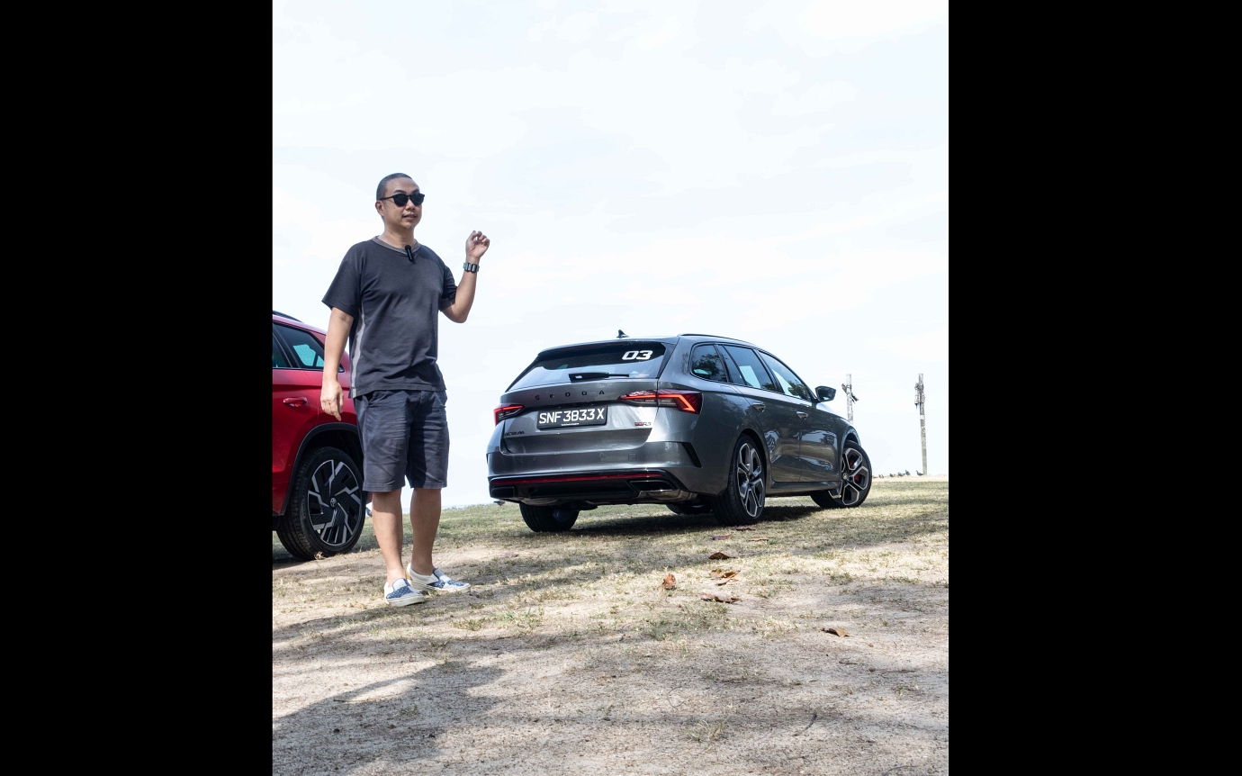 The author wishing he was in the Octavia Combi RS – gets his way in the end!